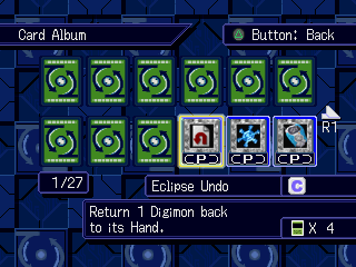Original 4:3 Card Album with Eclipse Undo selected, centered with black side margins