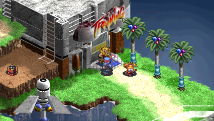 Central Park outside Leomon’s Gym in Shinka's experimental widescreen view